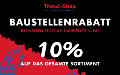 Ab heute: Baustellenrabatt im Cityhaus PAF! 🦺